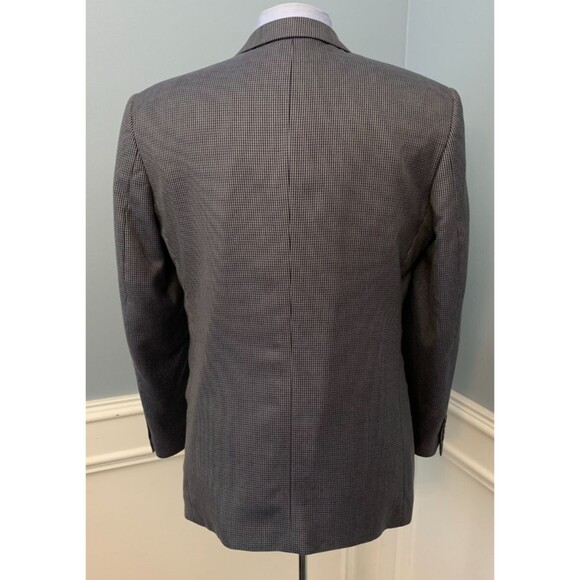 BIOS Silk Wool Blazer Mens 38R Houndstooth Tweed Jacket Sportcoat - Picture 3 of 11